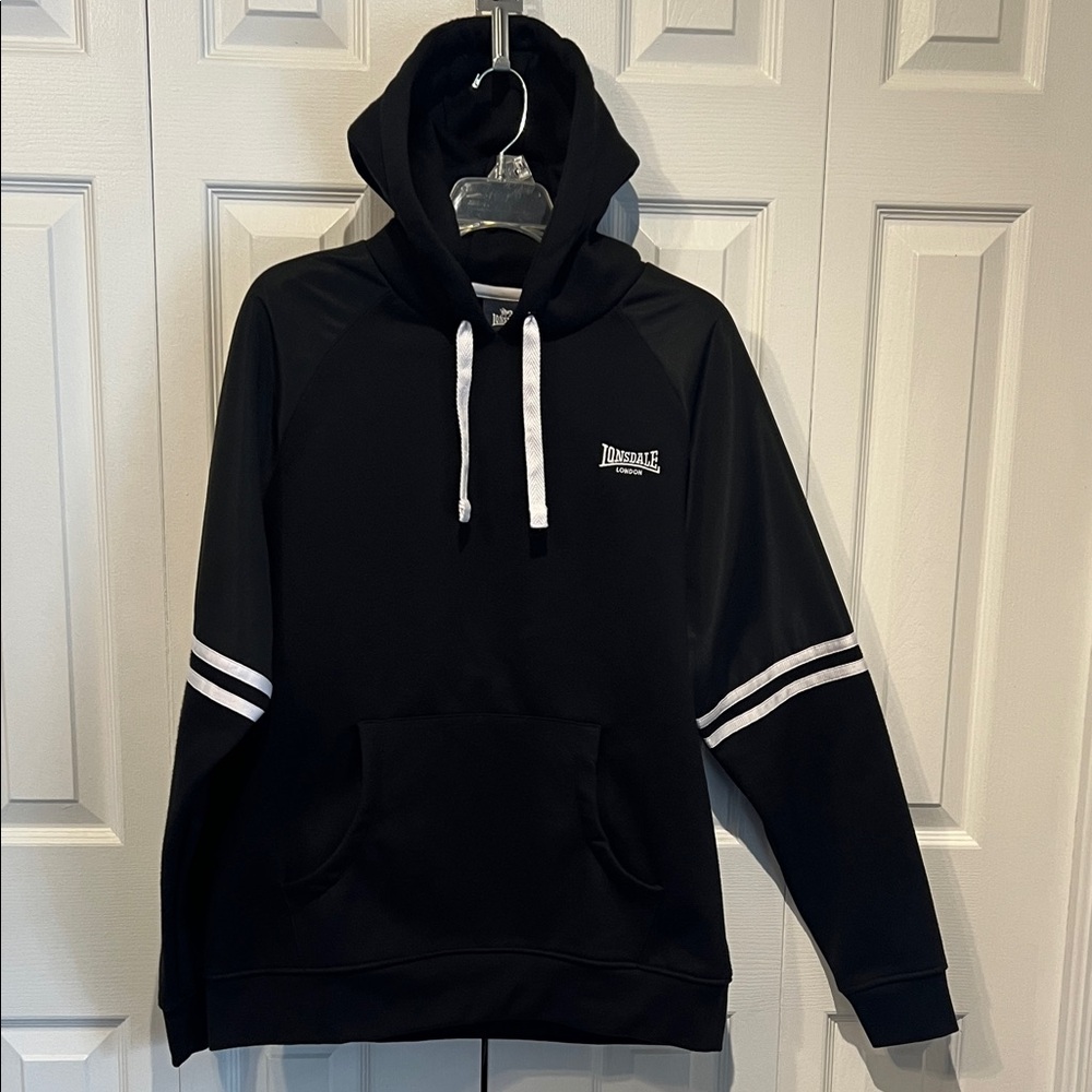 Lonsdale London England Black Hoodie Size XL ( fits smaller, see measurements)